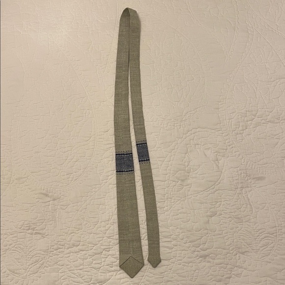 Gray and Blue Patterned Tie - artisan made in Peru - Picture 2 of 2